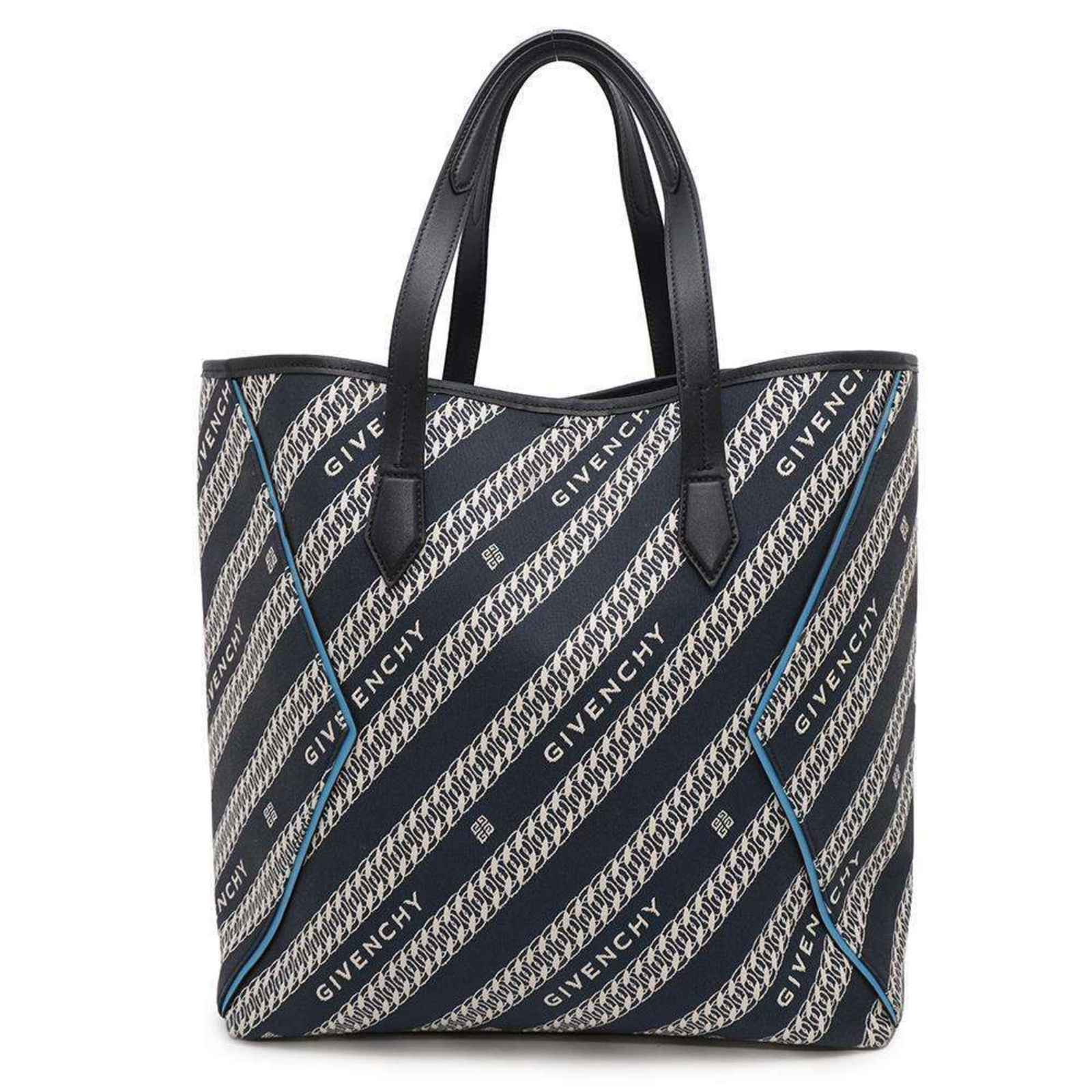 Givenchy Tote Bag Bond Canvas Givenchy Black: Brand: Givenchy Type: Tote Bag Material: Canvas , Leather Color: Black, Navy, White Gender: Women Size (Hxwxd): 36cm x 30.5cm x 14cm / 14.17'' x 12'' x 5.51'' Condition: Used (very good), A few traces