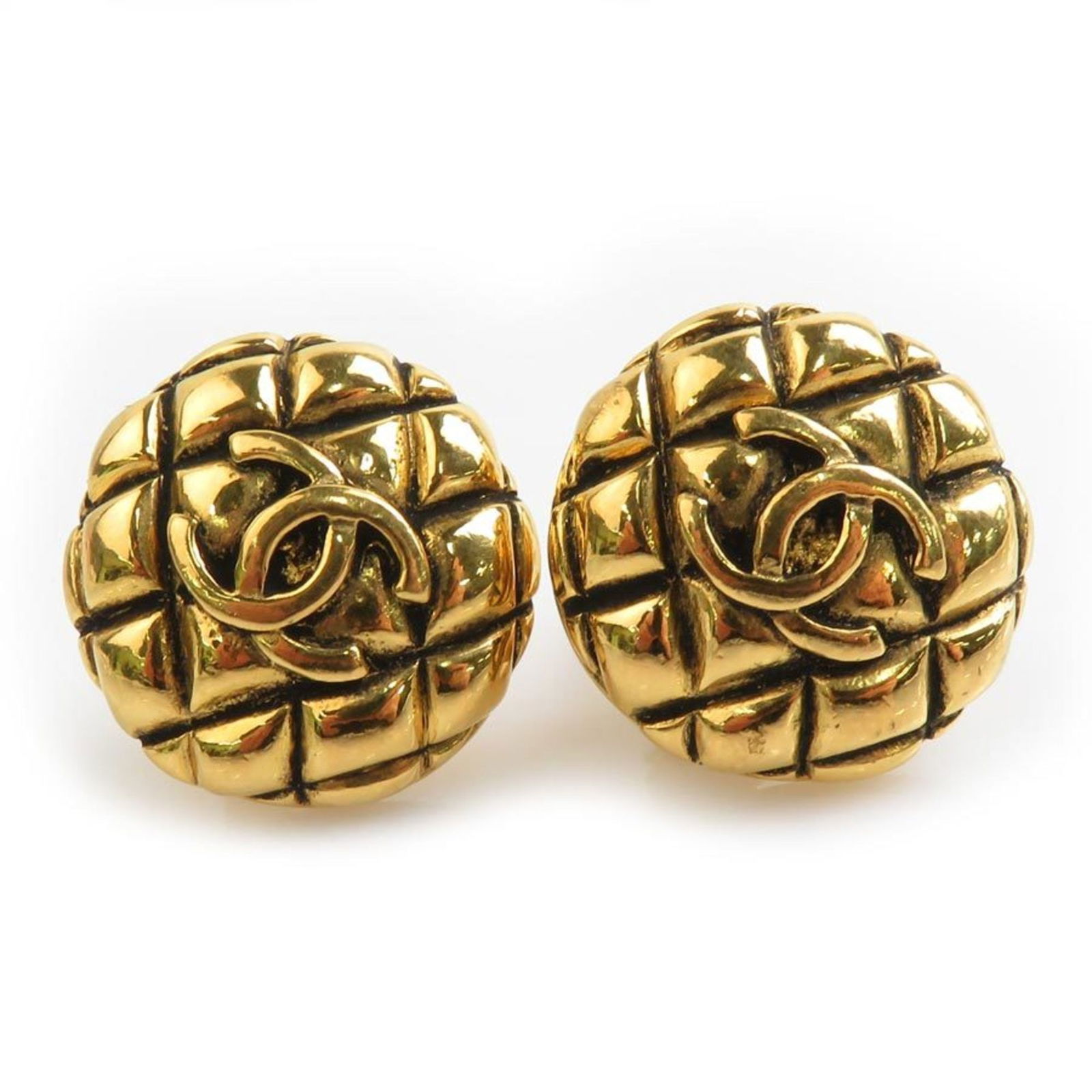 Chanel Coco Mark Metal Gold Earrings (1 of 5)