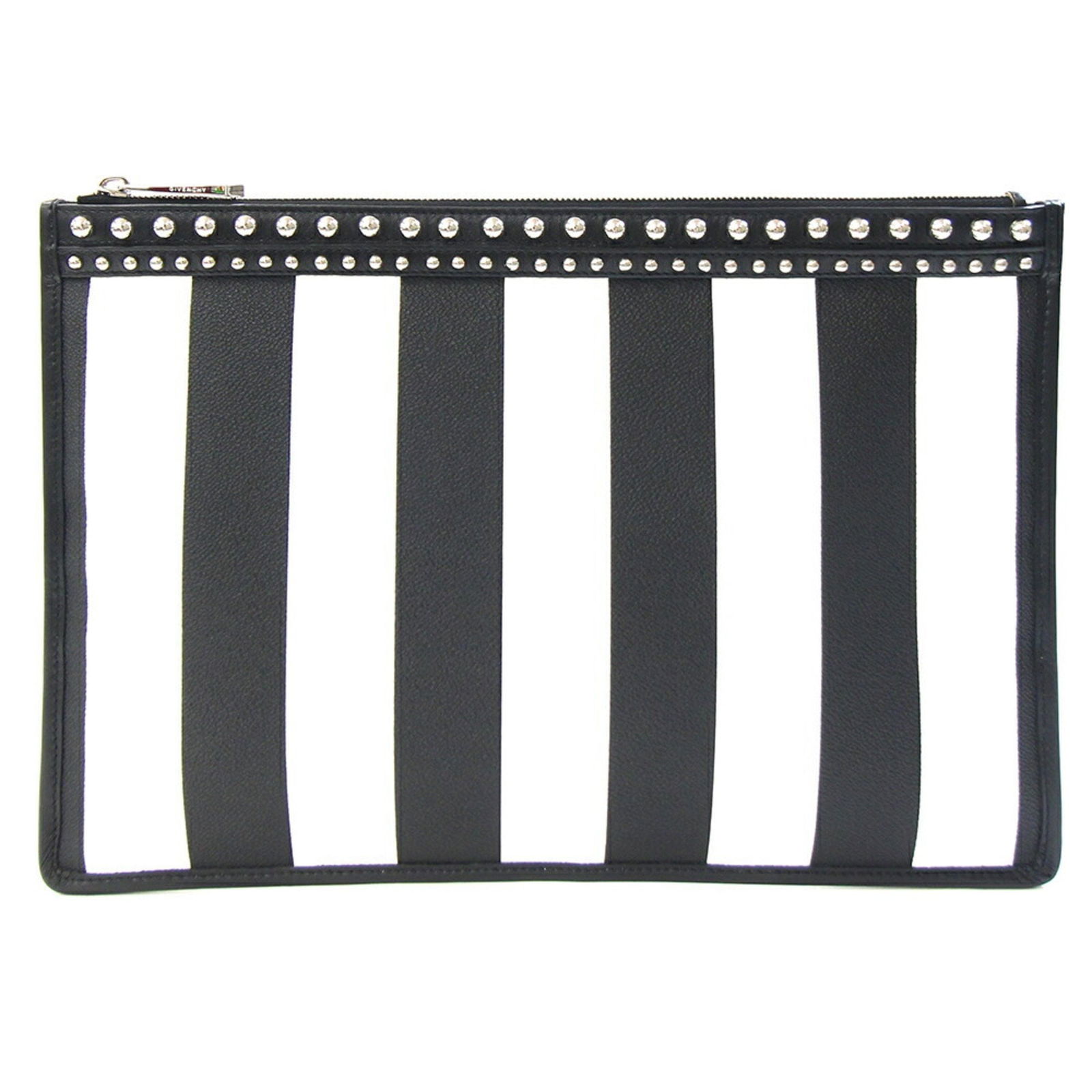 Givenchy Clutch Bag Bc06346367 Black: Brand: Givenchy Type: Clutch Bag Material: Pvc , Leather Color: Black, White Gender: Women Size (Hxwxd): 23cm x 34cm / 9.05'' x 13.38'' Condition: Used (very good), A few traces of usage, some scratch
