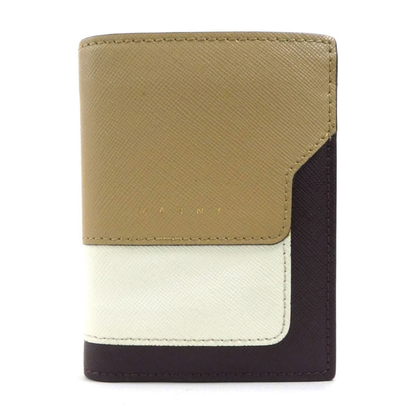 Marni Marni Bifold Wallet Leather Brown X Beige Ivory: Brand: Marni Type: Wallet (Bi-Fold) Gender: Women Material: Leather Color: Beige, Brown, Ivory Size (Hxwxd): 11.7cm x 8.5cm x 2cm / 4.6'' x 3.34'' x 0.78'' Condition: Used (good), Traces of usage, scr