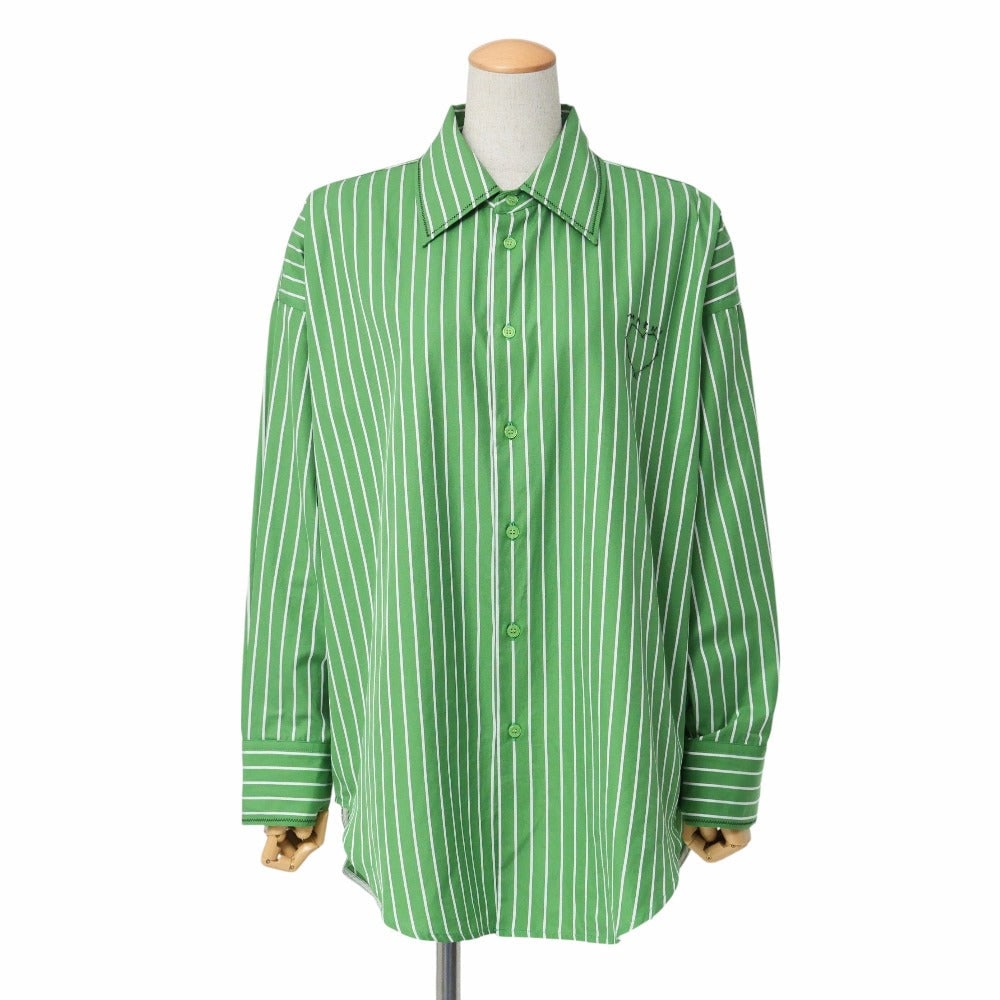 Marni Long Sleeve Shirt Cotton Green White Cama0586S0 Utc318 Women 38: Material: Cotton Gender: Women Brand: MARNI Item: Long sleeve shirt Model: CAMA0586S0 UTC318 Gender: Women Color: Green white Material: cotton Accessories: None Notation Size: 38 Size: cm (approx.): S