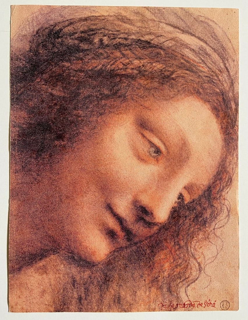 Leonardo Da Vinci Lithograph From A Signed Numbered Pastel Crayon (1 of 7)