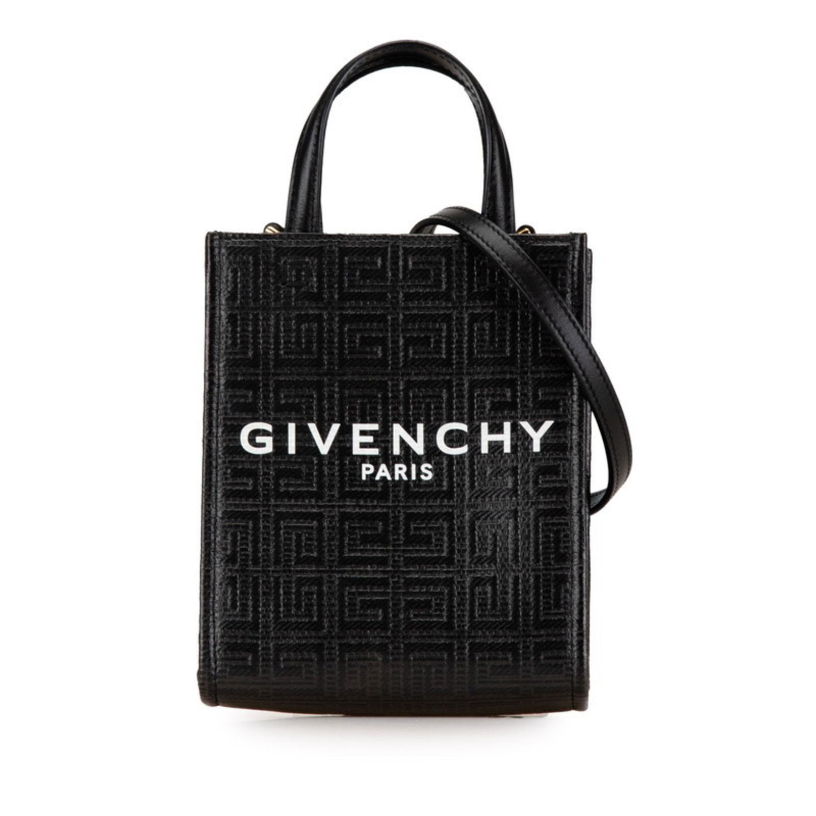 Givenchy Vertical Handbag Shoulder Bag Bb50R9B1Gt Black Pvc Leather: Brand: Givenchy Type: Handbag, Shoulder Bag Material: Pvc , Leather Color: Black Closure: Open Gender: Women Size (Hxwxd): 16cm x 13.5cm x 6cm / 6.29'' x 5.31'' x 2.36'' Handle Drop: 6.50cm / 2.56'' S