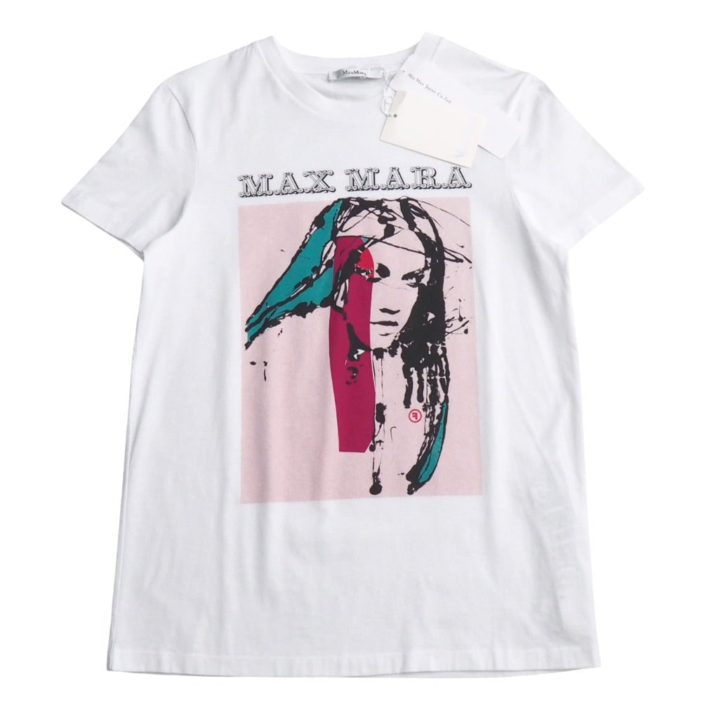 Max Mara Short Sleeve T-Shirt 100% Cotton White Pink Type Red Green Type 19760193 S: Gender: Women Brand: MAX MARA Item: Short sleeve T-shirt Model: 19760193 Gender: Women Color: White Pink type Red Green type Material: 100% cotton Accessories: None Notation Size: S Size: cm (approx.)
