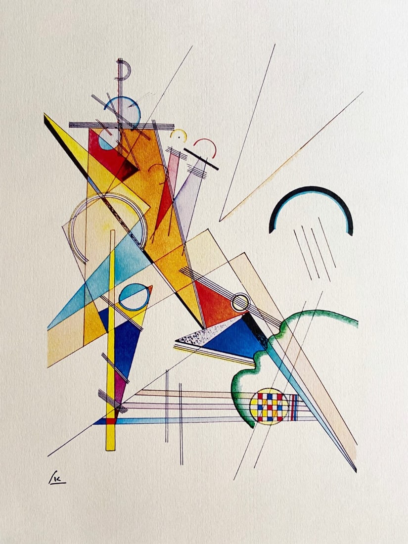 Wassily Kandinsky Coa Jackson Pollock Mark Rothko Donald Judd Man Ray: Brand: Unbranded Wassily Kandinsky COA Jackson Pollock Mark Rothko Donald Judd Man Ray Wassily Kandinsky "Tissue" Lithograph Printed by the Mourlot brothers in 1954 measures 30x40 cm Limited edition o