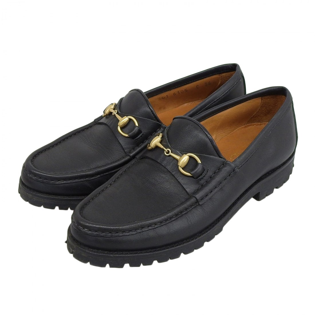 Gucci Loafers 101 6105 Leather Black 36.5: Material: Leather Gender: Women Brand: GUCCI Item: loafers Gender: Women Color: black Material: Main: Leather Accessories: None Notation Size: 36.5 Shoe Size Chart Size: cm (approx.): Shoe Width: 9 Ou