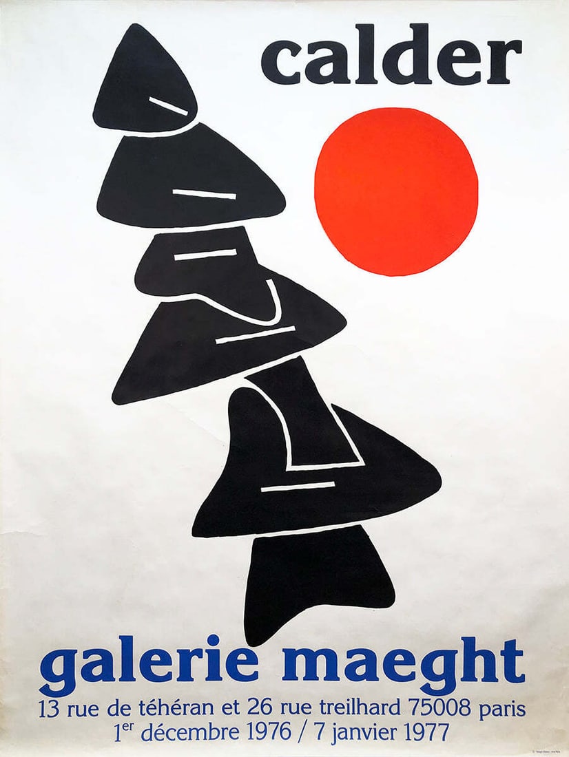 Alexander Calder Galerie Maeght " Lithograph Modernism: Artist: Alexander Calder Brand: Calder Alexander Exact Year: 1976 Subject: Abstract Type: Lithograph Year Of Production: 1976 Artist: Alexander Calder Title: Galerie Maeght Year: 1976 Signed: No Mediu