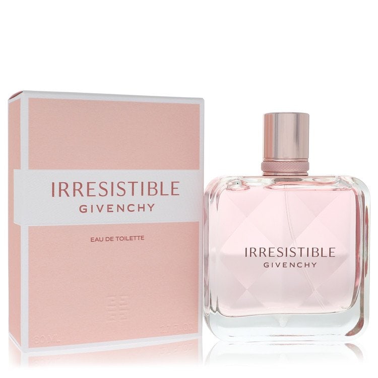 Irresistible Givenchy Perfume By Givenchy Eau De Toilette Spray: Brand: Givenchy Size: 2.6 oz Eau De Toilette Spray Grams: 400 Type: Eau De Toilette Spray Fragrance: Perfume for Women Product Disclaimer: Authentic fragrances; some boxes may show shelf wear. We stro