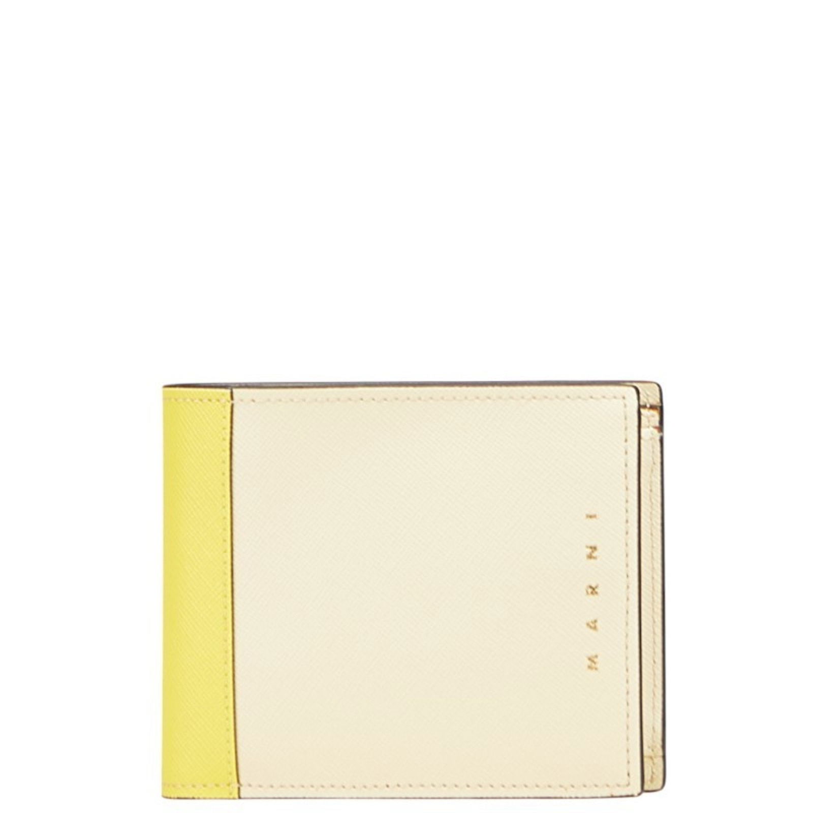 Marni Bicolor Bifold Wallet Pfmi0003L0 Beige Yellow Leather: Brand: Marni Type: Wallet (Bi-Fold) Gender: Women Material: Leather Color: Beige, Yellow Closure: Open Inner Pocket: Bill Slot , Card Slot , Coin Purse , Pocket Size (Hxwxd): 9.5cm x 11.5cm x 3cm / 3.