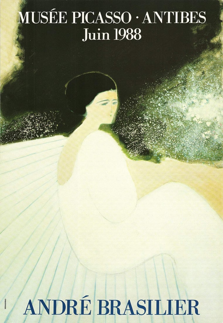 Andre Brasilier Musee Picasso, Antibes " Offset Lithograph: Artist: Andre Brasilier Brand: Brasilier Andre Exact Year: 1988 Subject: Figures Type: Offset Lithograph Year Of Production: 1988 Artist: Andre Brasilier Title: Musee Picasso, Antibes Year: 1988 Signe