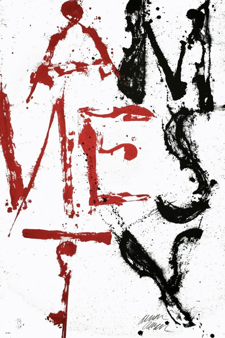 Pierre Fernandez Arman Amnesty International, - Signed: Artist: Pierre Fernandez Arman Unit Of Sale: Single Piece Size: Medium Signed: Yes Exact Year: 1976 Certificate Of Authenticity (Coa): Yes Subject: TypographyWorld CultureMilitary Political Brand: Arm