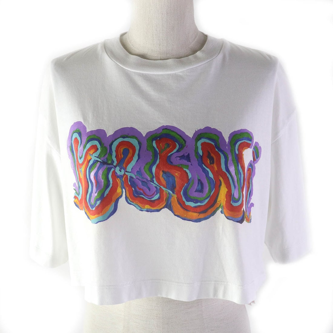 Marni Short Sleeve T-Shirt Main: Material: Cotton Gender: Women Brand: MARNI Item: Short sleeve T-shirt Gender: Women Color: White multicolor Material: Main: 100% cotton Accessories: None Notation Size: 38 Size: cm (approx.): Shoulde
