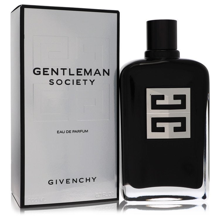 Gentleman Society Cologne By Givenchy Eau De Parfum Spray: Brand: Givenchy Size: 6.7 oz Eau De Parfum Spray Grams: 600 Type: Eau De Parfum Spray Fragrance: Cologne for Men Product Disclaimer: Authentic fragrances; some boxes may show shelf wear. We strongly e