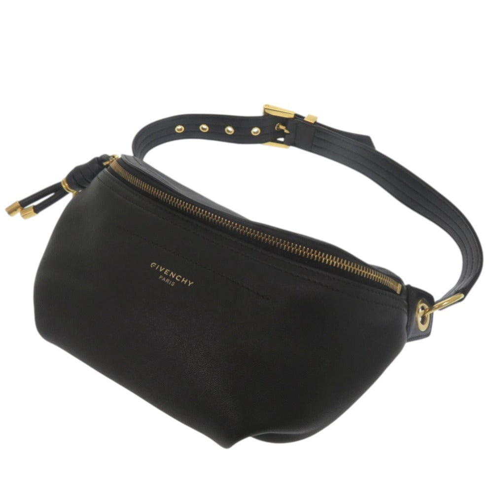 Givenchy Waist Bag Leather Black: Material: Leather Gender: Mens Brand: GIVENCHY Item: Waist bag Type: ChainSling bag Crossbody belt bag Gender: mens Color: black Material: leather Accessories: storage bags Size: cm (approx.): W28 x H