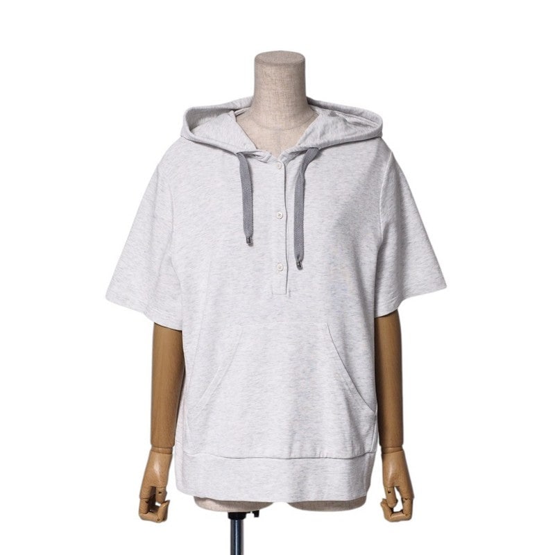 Max Mara Hoodie 39410816 Cotton Light Gray Type Women L: Material: Cotton Gender: Women Brand: MAX MARA Item: Hoodie Gender: Women Color: Light gray type Material: cotton Accessories: None Notation Size: ? Size: cm (approx.): Shoulder width: 41.5 Dress leng