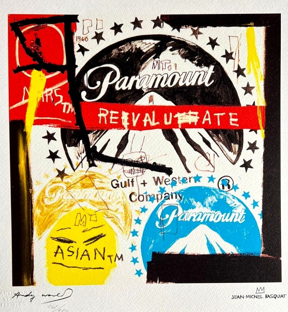 Andy Warhol - Jean Michel Basquiat Lithograph Coa Signed On The Numbered Plate (1 of 12)