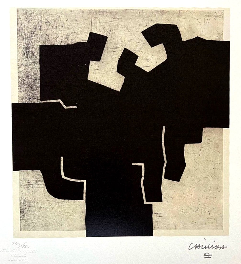 Eduardo Chillida Signed Coa Lithograph Hand Numbered 180 Ex (1 of 12)