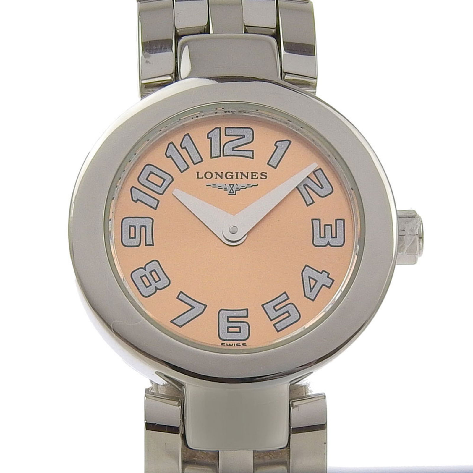 Longines Dolcevita Watch L5.174.4 Stainless Steel Quartz Analog Display: Brand: Longines Type: Wristwatch Gender: Women Display: Analog Material (Case): Stainless Steel Material (Band): Stainless Steel Color (Dial): Bronze Case Diameter: 27mm / 1.06'' Wrist Size: 15cm / 5.