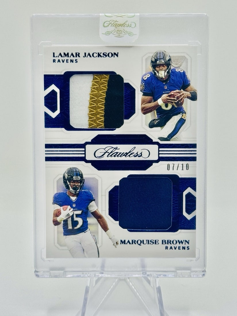 2020 Flawless Lamar Jackson Marquise Brown Dual Patch Sapphire #Dd20 /10 (1 of 2)