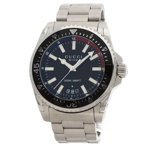 Gucci Dive Ya136302 Quartz Waterproof Stainless Steel White Men's