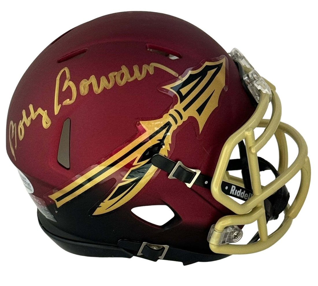 Bobby Bowden Autographed Florida State University Speed Mini Helmet (Beckett) (1 of 2)