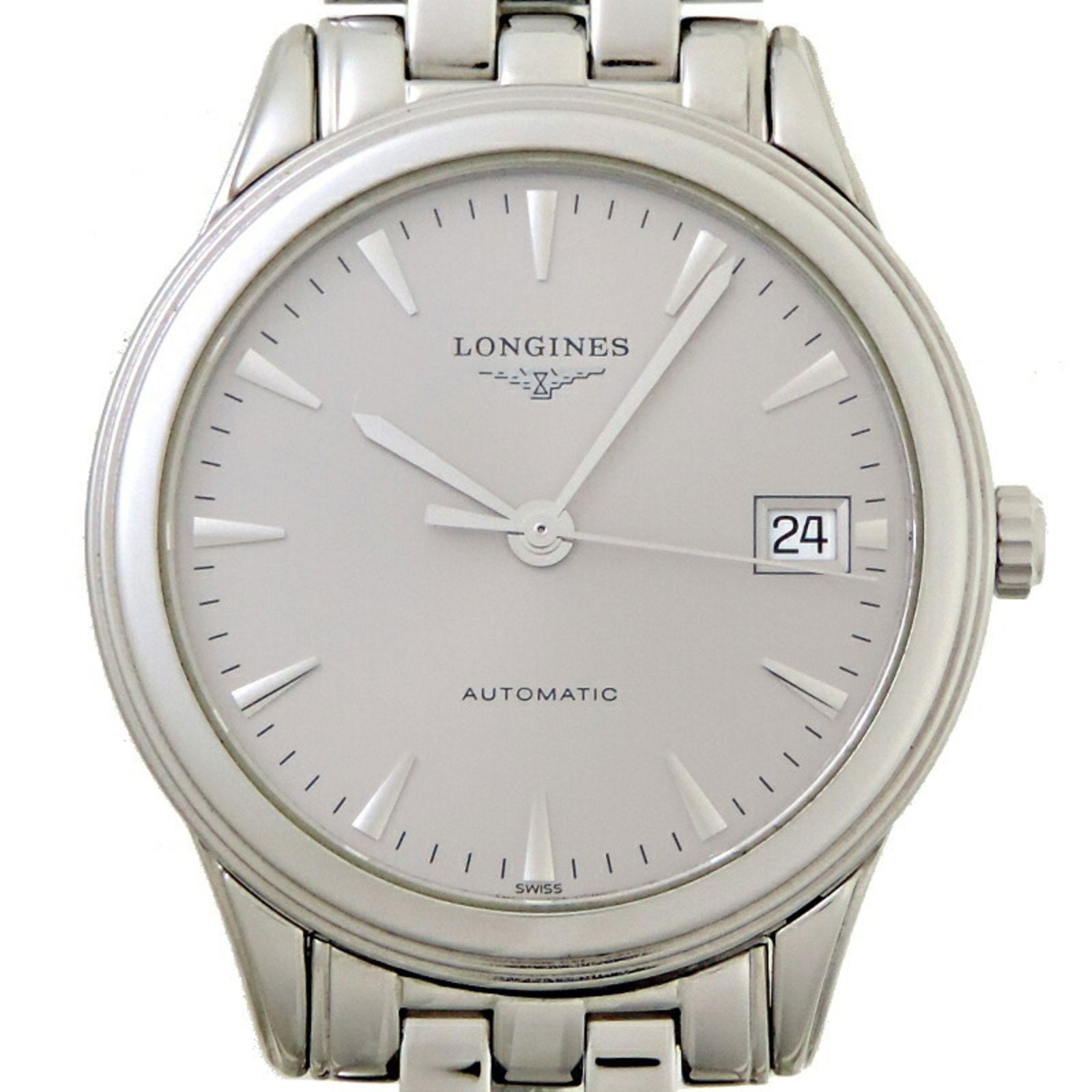 Longines Flagship: Brand: Longines Type: Wristwatch Gender: Men Material (Case): Stainless Steel Material (Band): Stainless Steel Color (Dial): Silver Case Diameter: 35mm / 1.38'' Wrist Size: 18.6cm / 7.32'' Condition: