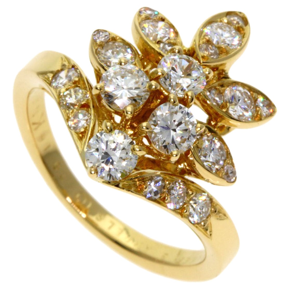 Van Cleef & Arpels Ring 18K Yellow Gold Gold Diamond Vintage: Gender: Women Brand: Van Cleef & Arpels Item: Ring Model: Diamond Vintage Gender: Women Color: gold Material: 18K Yellow Gold Weight: 5g Accessories: None Size: cm (approx.): 11(JPsize) US 6 EU 51 Rin