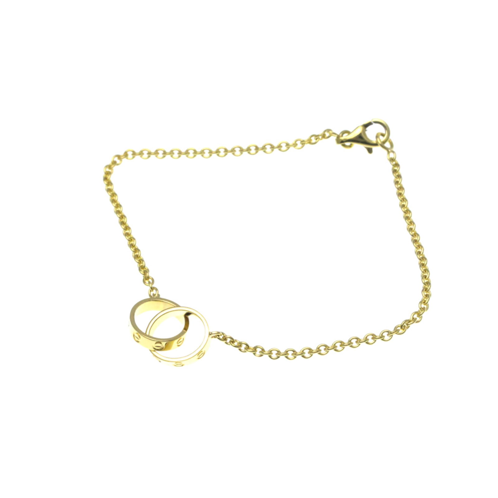 Cartier Baby Love Bracelet Yellow Gold (18K) No Stone Charm Bracelet Gold: Brand: Cartier Type: Charm Bracelet Style: Fashion Gender: Women,Men Material: Yellow Gold (18K) Metal: Gold Metal Purity: 18K Color: Gold Stone: No Stone Length: 17cm / 6.69'' Weight: 4.3g / 0.15oz.