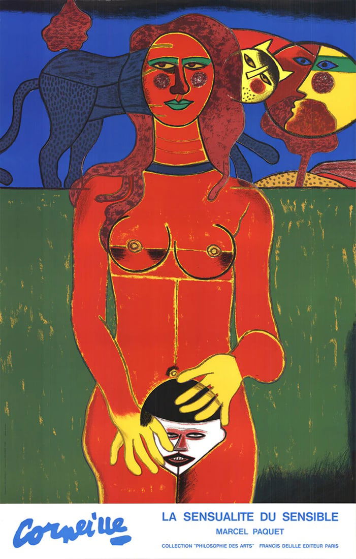 Corneille La Sensualite Du Sensible " Serigraph Contemporary: Artist: Corneille Brand: Corneille Country/Region Of Origin: France Exact Year: 1985 Height: 50 Item Height: 50 Item Width: 32 Subject: FiguresNudesAnimalsPortraits Type: Serigraph Year Of Production: