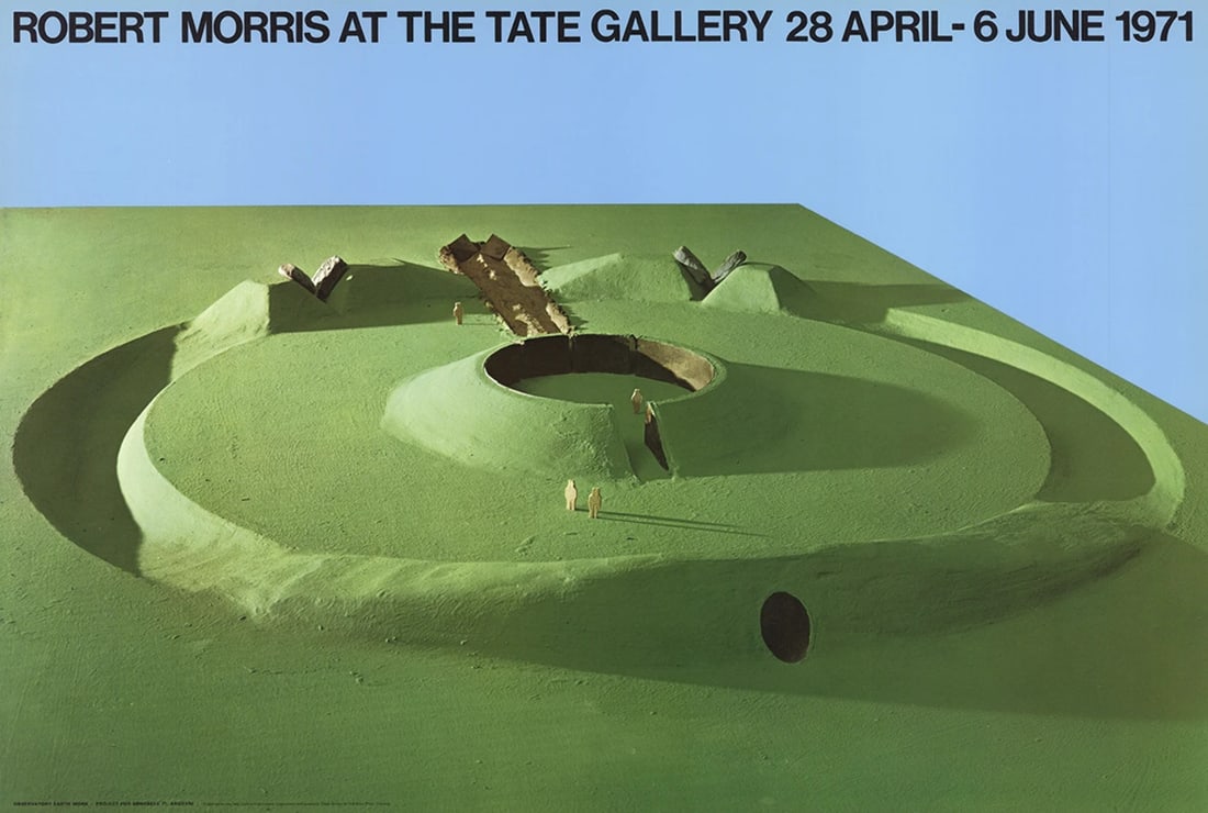 Robert Morris Observatory Earthwork-Project For Sonsbeek 71, Arnhem ": Artist: Robert Morris Brand: Morris Robert Exact Year: 1971 Height: 20 Item Height: 20 Item Width: 29.75 Style: Modern/Contemporary Subject: Landscape Type: Offset Lithograph Year Of Production: 1971