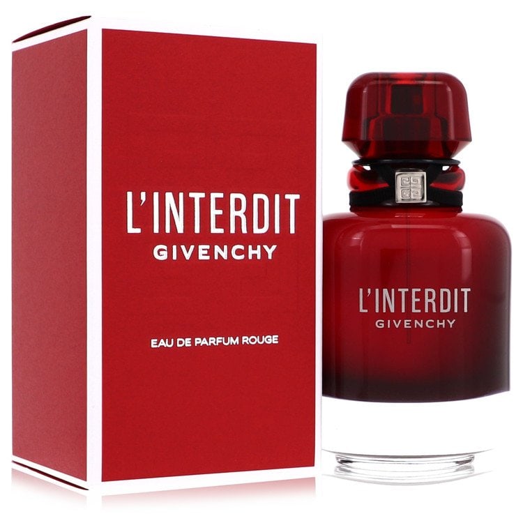 L'Interdit Rouge Perfume By Givenchy Eau De Parfum Spray: Brand: Givenchy Size: 2.6 oz Eau De Parfum Spray Grams: 400 Type: Eau De Parfum Spray Fragrance: Perfume for Women Product Disclaimer: Authentic fragrances; some boxes may show shelf wear. We strongly