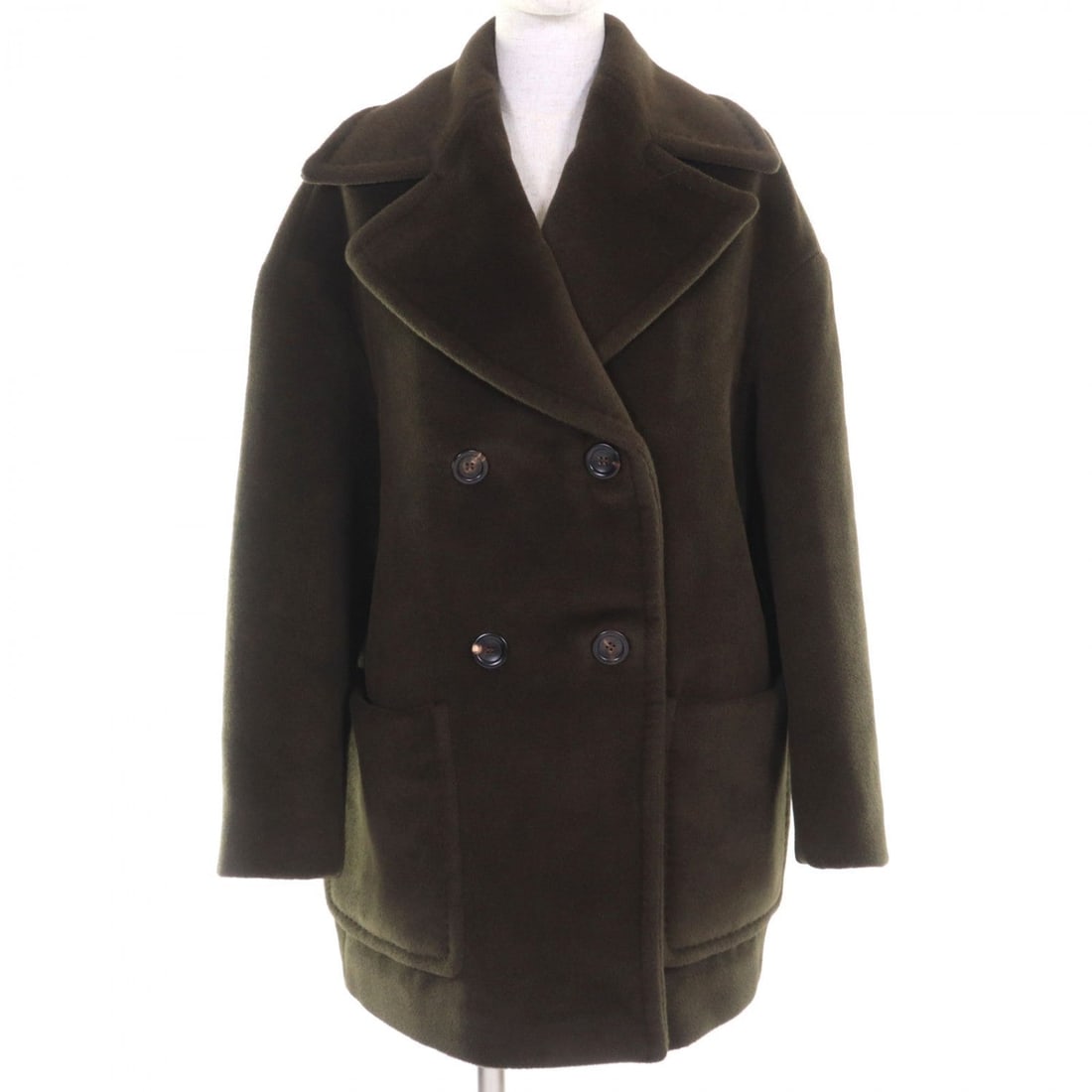 Max Mara Studio Coat Wool Khaki 38: Material: Wool Gender: Women Brand: Max Mara Studio Item: coat Gender: Women Color: khaki Material: Outer: 100% wool, Lining: 100% viscose Accessories: None Notation Size: 38 Size: cm (approx.): Shoul