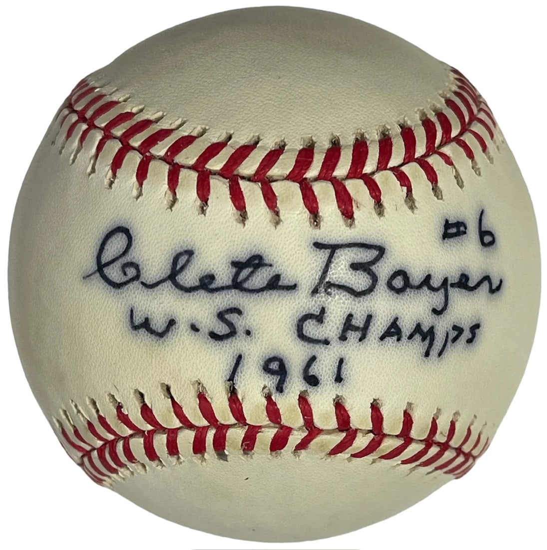 Clete Boyer Autographed Official American League Baseball (1 of 2)