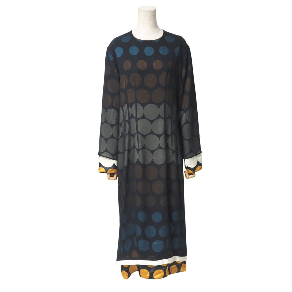 Marni One Piece 100% Silk Black And Others Women 40: Material: Silk Gender: Women Brand: MARNI Item: one piece Gender: Women Color: Black and others Material: 100% silk Accessories: None Notation Size: 40 Size: cm (approx.): Shoulder width: 42 Dress len