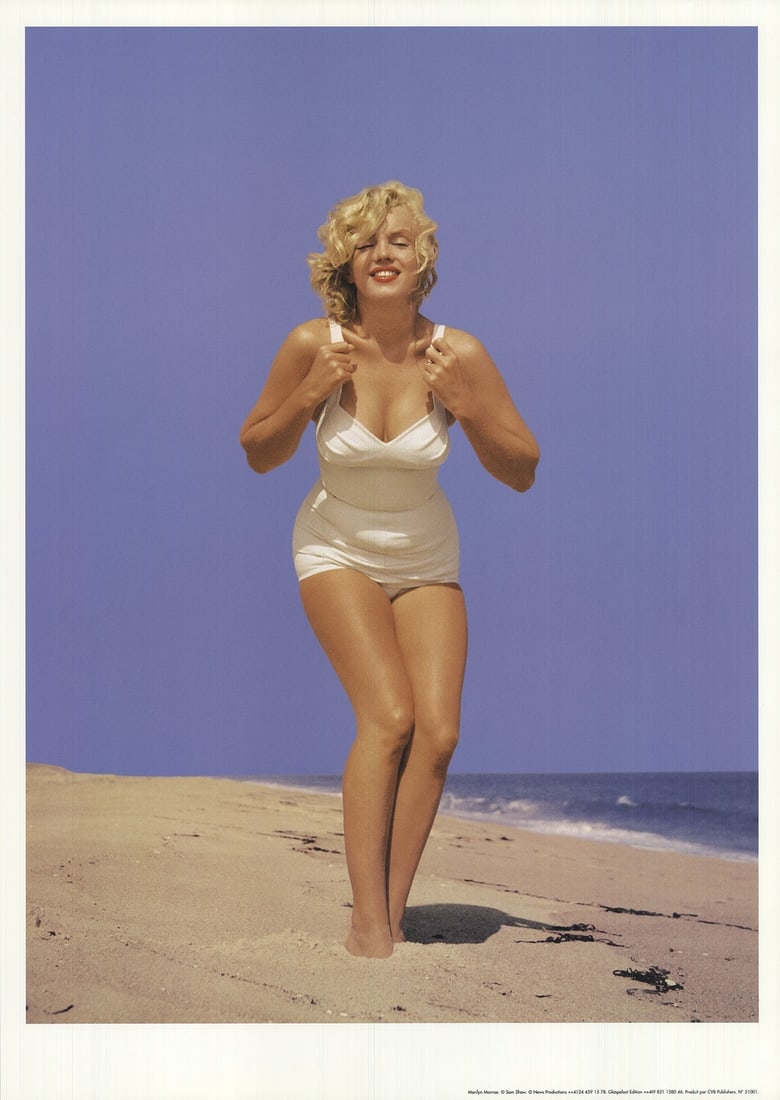 Sam Shaw Marilyn Monroe On The Beach " Offset Lithograph: Artist: Sam Shaw Brand: Shaw Sam Exact Year: 2010 Subject: FiguresPhotographyCelebritiesPortraits Type: Offset Lithograph Year Of Production: 2010 Artist: Sam Shaw Title: Marilyn Monroe on the beach Y