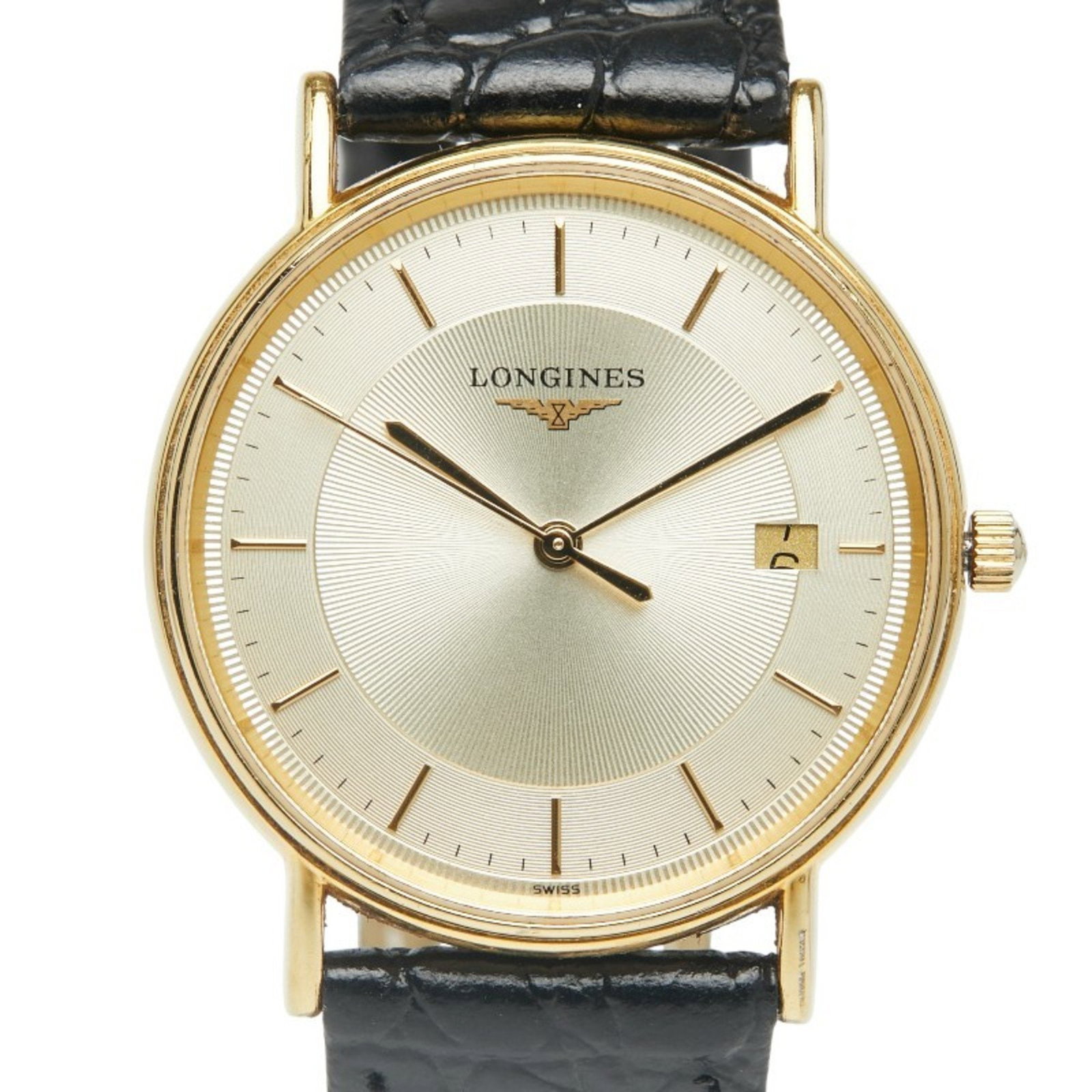 Longines Grand Classic Watch L4.720.2 Quartz Movement: Brand: Longines Gender: Men Display: Analog Material (Case): Stainless Steel Material (Band): Stainless Steel Color: Gold Color (Dial): Gold Case Diameter: 32.7mm / 1.29'' Case Thickness: 6mm / 0.24''