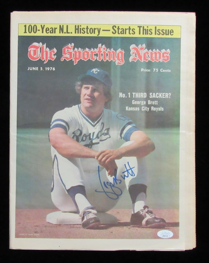 George Brett Hof Signed 6/5/1976 The Sporting News Newspaper Royals Jsa 185391 (1 of 3)