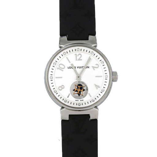 Louis Vuitton Tambour Moon Dual Time Unisex Watch Stainless Steel
