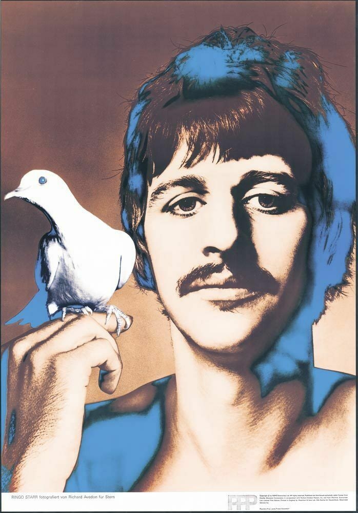 Ringo Starr By Richard Avedon Beatles Poster 1967 Original Printing On Linen: Country Of Origin: Germany Artist: Richard Avedon Unit Of Sale: Single Piece Size: Medium (up to 36in.) Date Of Creation: 1950-1969 Title: Ringo Starr Material: Paper Region Of Origin: Germany Origina