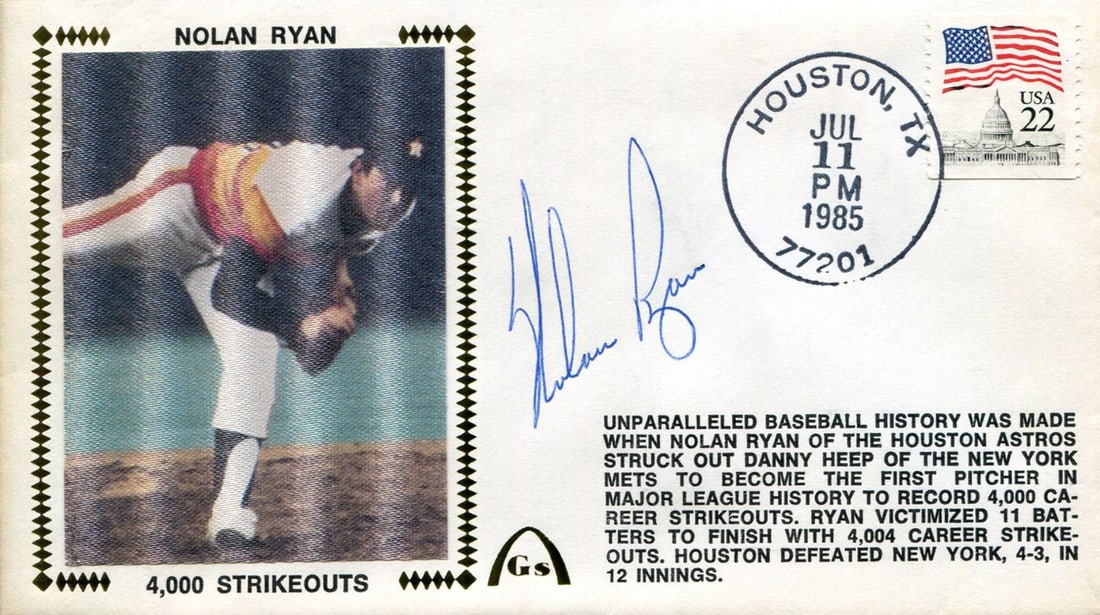 Nolan Ryan Autographed Gateway First Day Cover (Jsa) (1 of 2)