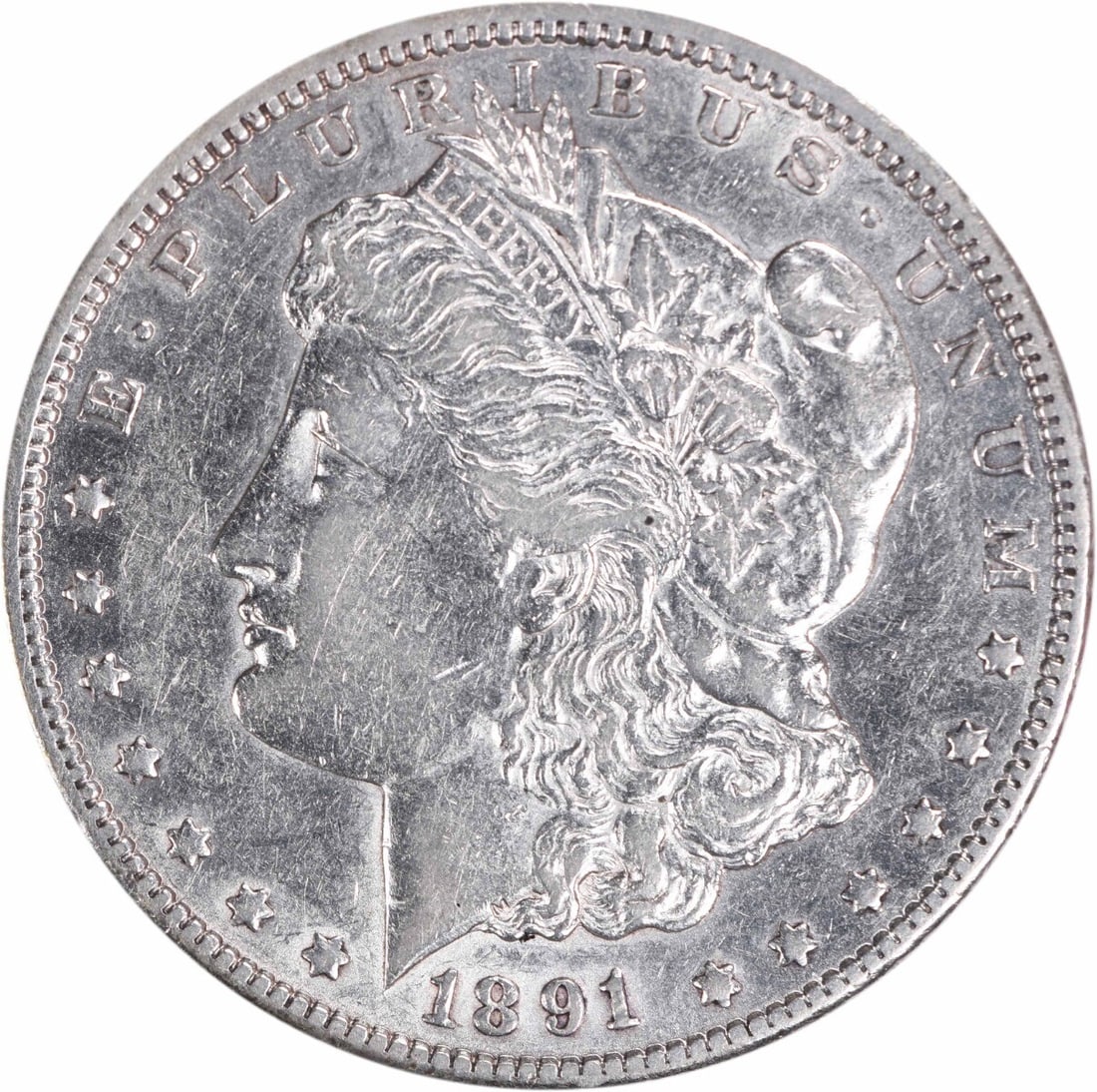 1891-Cc Morgan Silver Dollar Ef Uncertified (1 of 2)