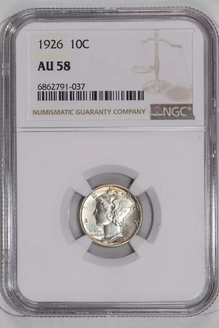 1926 Mercury Dime Ngc Au58 (1 of 2)