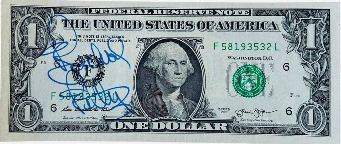 Richard Petty Autographed Dollar Bill (Jsa)