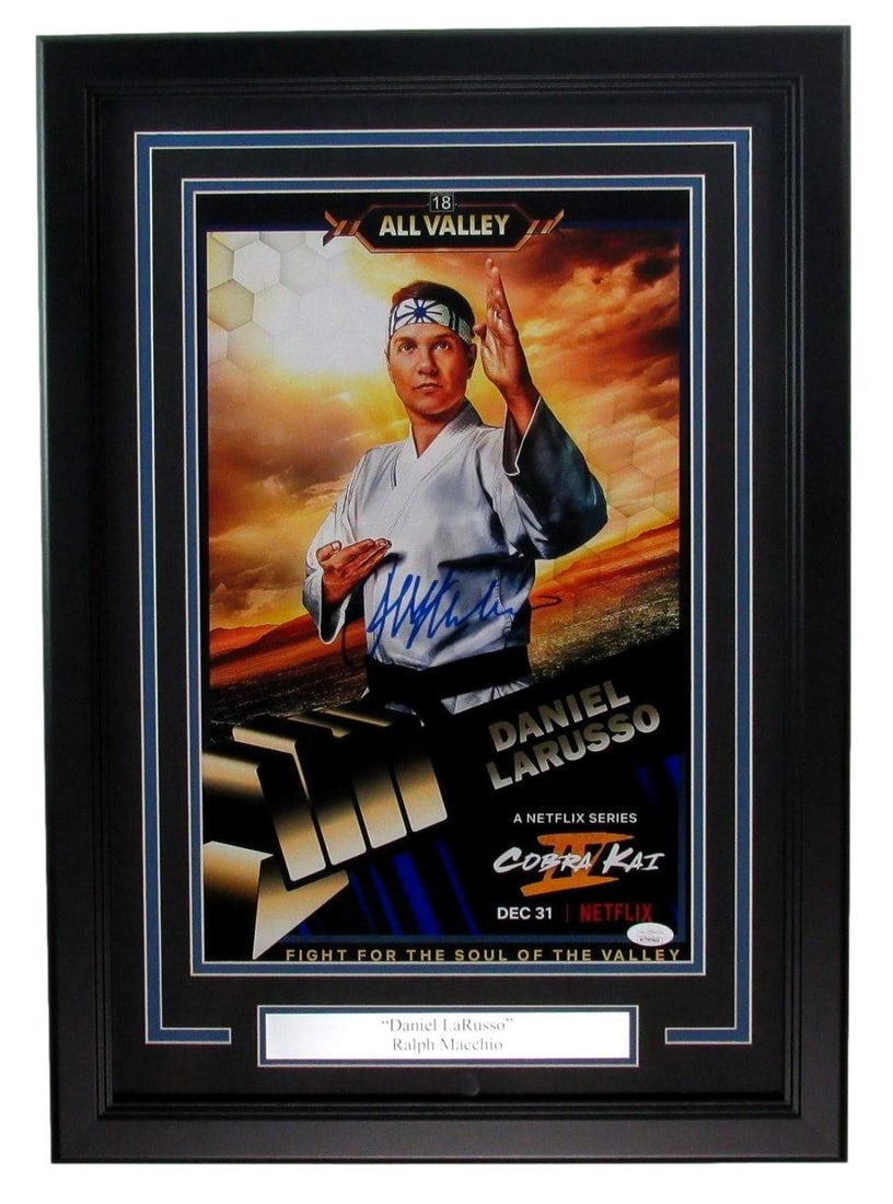 Ralph Macchio Signed/Autographed 11X17 Photo "Cobra Kai Ii" Framed Jsa 192134: Object Type: Lobby Card Industry: Television Original/Reproduction: Original League: MLB Signed: YES Product Disclaimer: Not affiliated with any team or league. Signatures are unverified unless a cert