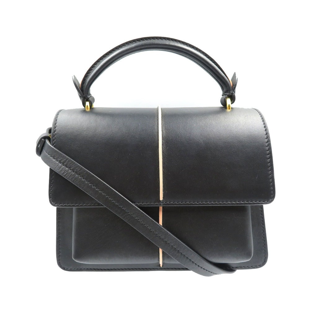 Marni Shoulder Bag Bmmp0027Y0 Calfskin Black Attache Bag Women Secondhand: Material: Carf leather Gender: Women Brand: MARNI Item: Shoulder Bag Model: Attache Bag Gender: Women Color: black Material: Calfskin Accessories: Storage bag, Shoulder strap Size: cm (approx.): W20 x