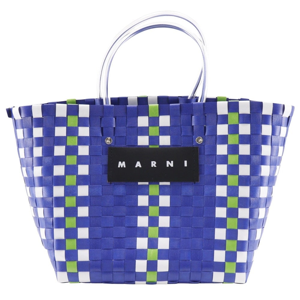 Marni Handbag Polypropylene Blue Basket Flower Cafe Picnic Bag Women: Gender: Women Pattern: basket Brand: MARNI Item: Handbag Model: Flower cafe picnic bag Line: basket Gender: Women Color: Blue Material: polypropylene Weight: 205g Accessories: storage bags Size: cm (a