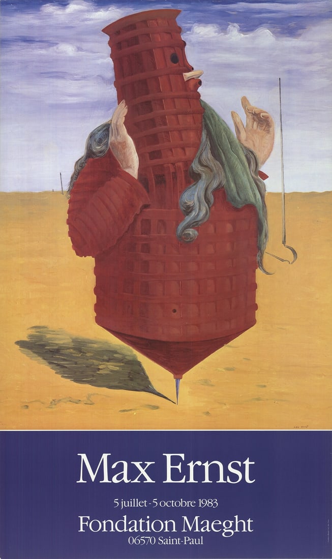 Max Ernst Ubu " Poster Surrealism Yellow, Multicolor: Artist: Max Ernst Brand: Ernst Max Country/Region Of Origin: France Exact Year: 1983 Height: 31 Item Height: 31 Item Width: 18.5 Type: Offset Lithograph Year Of Production: 1983 Artist: Max Ernst Titl