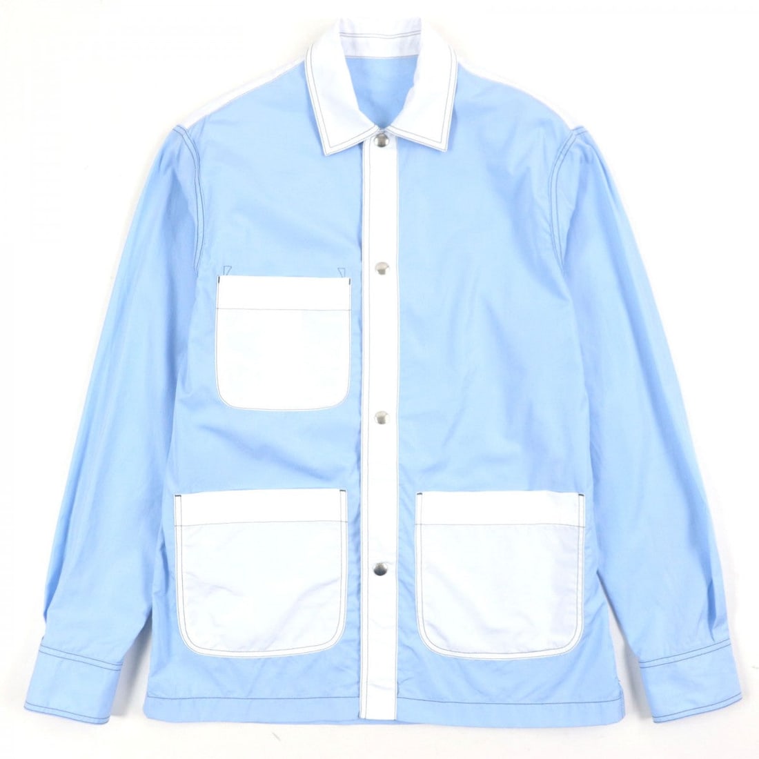 Marni Long Sleeve Shirt Cumu0127Bq Cotton Blue White 46: Material: Cotton Gender: Mens Brand: MARNI Item: Long sleeve shirt Gender: mens Color: Blue white Material: Outer: 100% cotton, Part: 100% cotton Accessories: Replacement buttons, tags Notation Size: