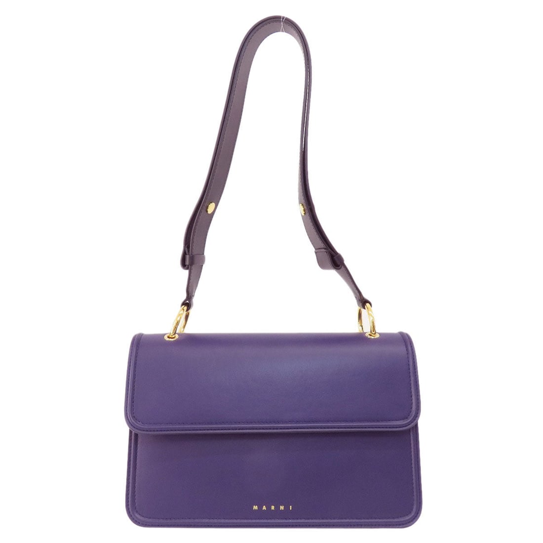 Marni Shoulder Bag Leather Purple Logo Women: Material: Leather Gender: Women Brand: MARNI Item: Shoulder Bag Model: logo Gender: Women Color: purple Material: leather Accessories: None Size: cm (approx.): W29 x H19 x D3 Shoulder: 66 inch (approx