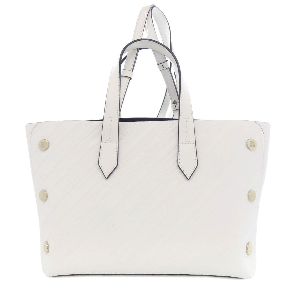 Givenchy Handbag Leather White 2Way: Material: Leather Gender: Women Brand: Givenchy Item: Handbag Model: 2WAY Gender: Women Color: white Material: leather Accessories: None Size: cm (approx.): W35 x H19 x D12.5 Shoulder: 112 inch (appro